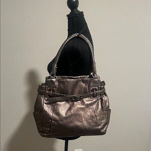Elliott Lucca Metallic Leather Shoulder Bag